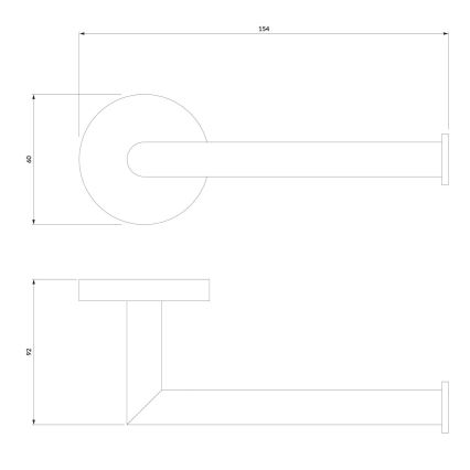 OMNIRES MP60510BL - Toiletpapierhouder MODERN PROJECT mat zwart
