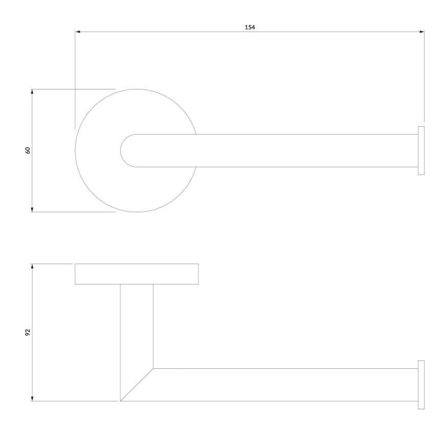 OMNIRES MP60510BL - Toiletpapierhouder MODERN PROJECT mat zwart