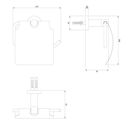 OMNIRES MP60520CR - Toiletpapierhouder MODERN PROJECT glanzend chroom