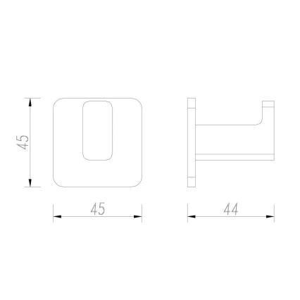 OMNIRES NL80115BL - Muurhaak NELSON mat zwart