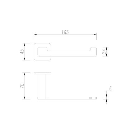 OMNIRES NL80510BL - Toiletpapierhouder NELSON mat zwart