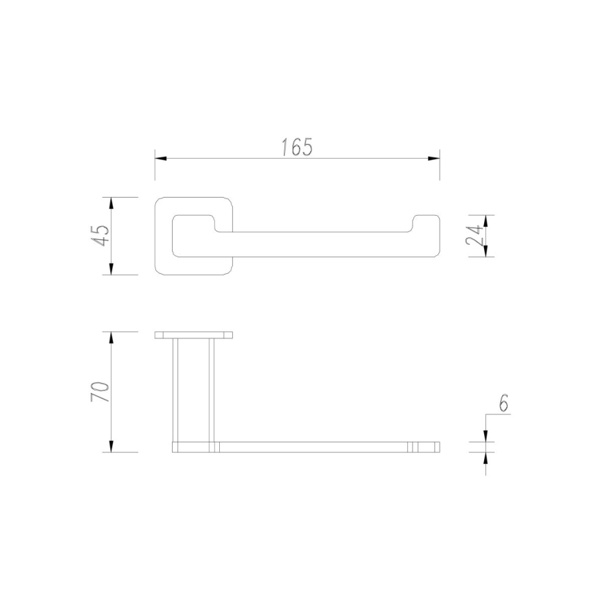OMNIRES NL80510BL - Toiletpapierhouder NELSON mat zwart