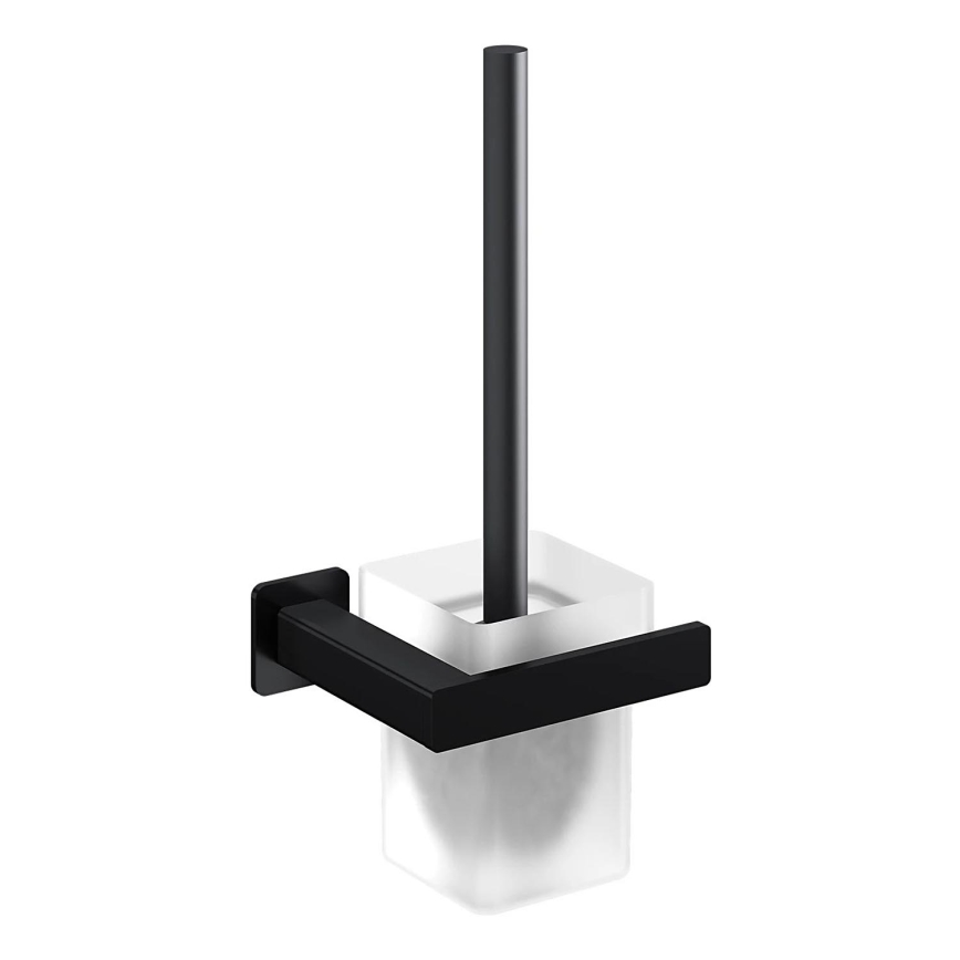 OMNIRES NL80620BL - Wandgemonteerde toiletborstel NELSON mat zwart