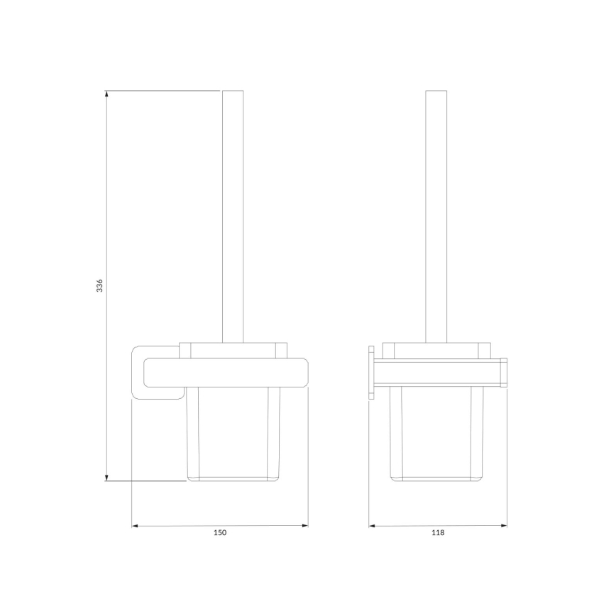 OMNIRES NL80620CR - Wandgemonteerde toiletborstel NELSON glanzend chroom