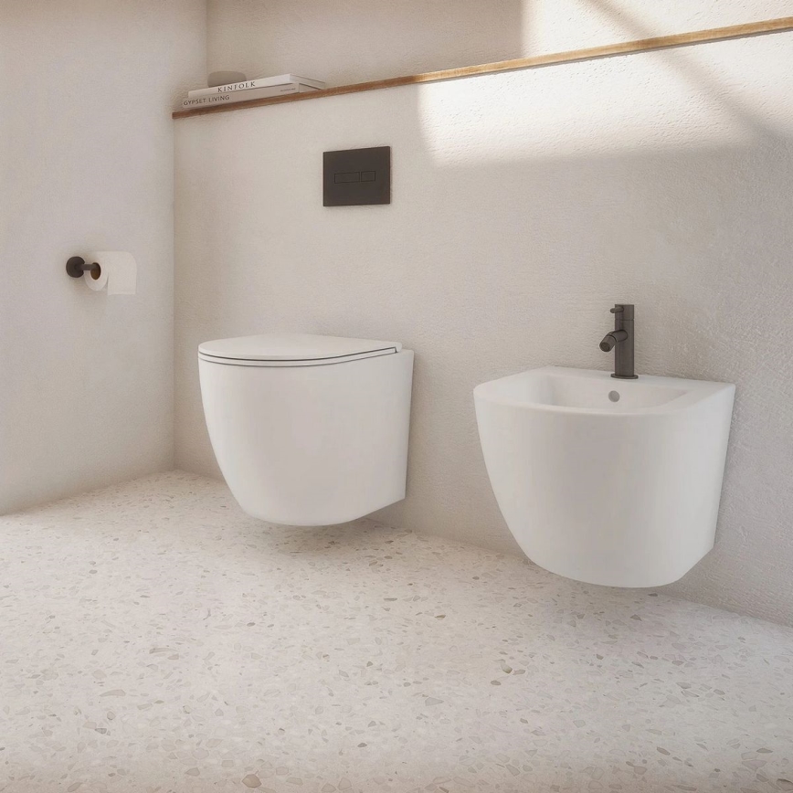 OMNIRES OTTAWABIBP - Wandhangend bidet OTTAWA keramiek/glanzend wit