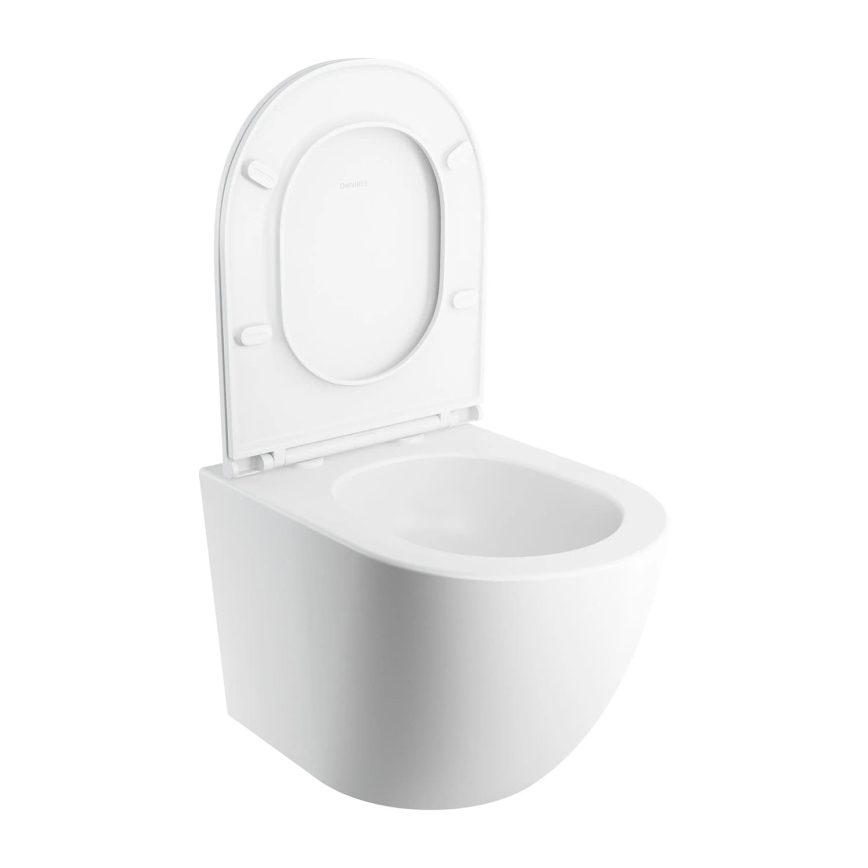 OMNIRES OTTAWASPXMWBM - Wandtoilet met toiletbril SoftClose OTTAWA keramiek/mat wit