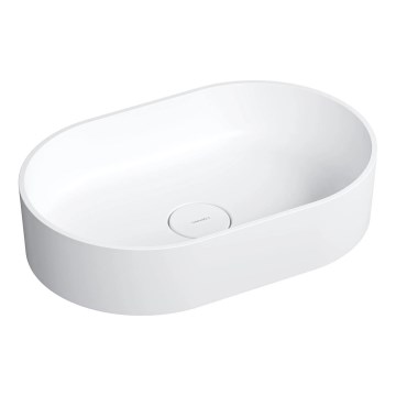 OMNIRES OVOUNBM - OVO opbouwwastafel 55x36 cm dolomiet/mat wit