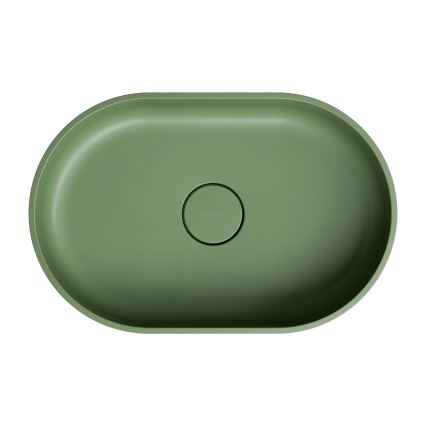 OMNIRES OVOUNOL - Aanrecht wastafel OVO 55x36 cm dolomiet/mat olijf