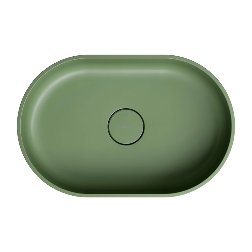 OMNIRES OVOUNOL - Aanrecht wastafel OVO 55x36 cm dolomiet/mat olijf