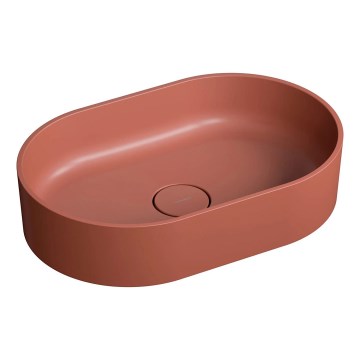 OMNIRES OVOUNTE - Aanrecht wastafel OVO 55x36 cm dolomiet/mat terracotta