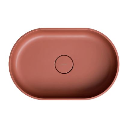 OMNIRES OVOUNTE - Aanrecht wastafel OVO 55x36 cm dolomiet/mat terracotta