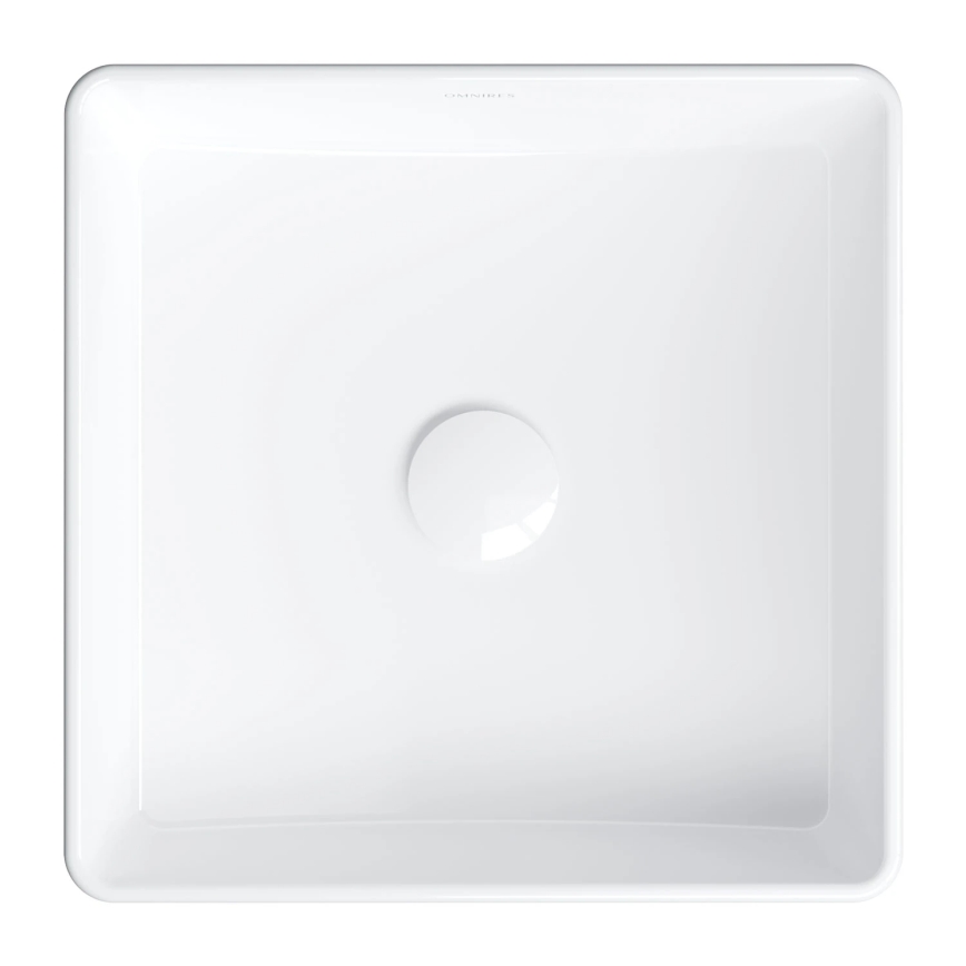 OMNIRES PASADENA360BP - Opzetwastafel PASADENA 36x36 cm keramiek/glanzend wit