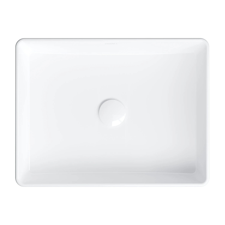 OMNIRES PASADENA470BP - Opzetwastafel PASADENA 47x36 cm keramiek/hoogglans wit