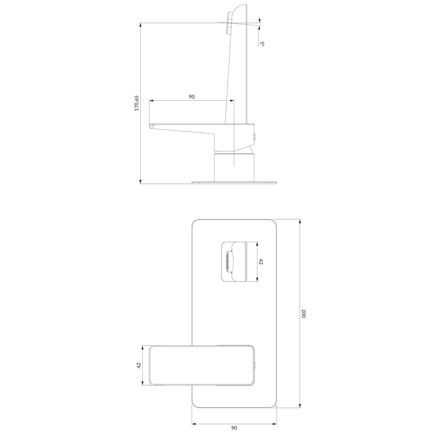 OMNIRES PM7415CR - Wastafelkraan voor inbouwmontage PARMA glanzend chroom