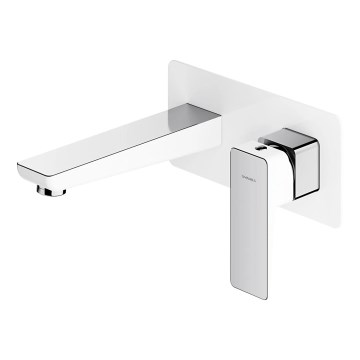 OMNIRES PM7415CRB - Inbouw wastafelkraan PARMA glanzend chroom/wit