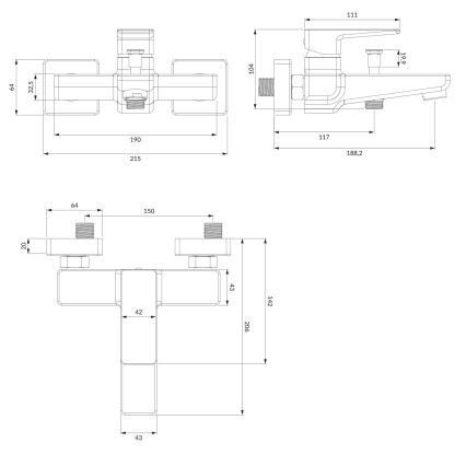 OMNIRES PM7430CR - Badkraan PARMA glanzend chroom