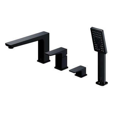 OMNIRES PM7432BL - Badkraan 4-gats PARMA mat zwart