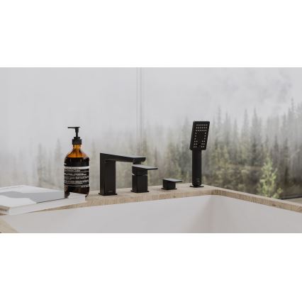 OMNIRES PM7432BL - Badkraan 4-gats PARMA mat zwart