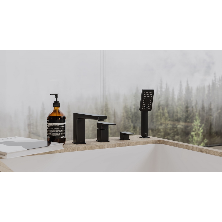 OMNIRES PM7432BL - Badkraan 4-gats PARMA mat zwart