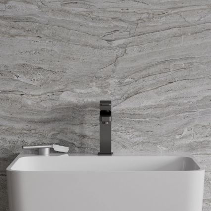 OMNIRES SL7710GR - Kraan voor wastafel SLIDE 17 cm geborsteld grafiet