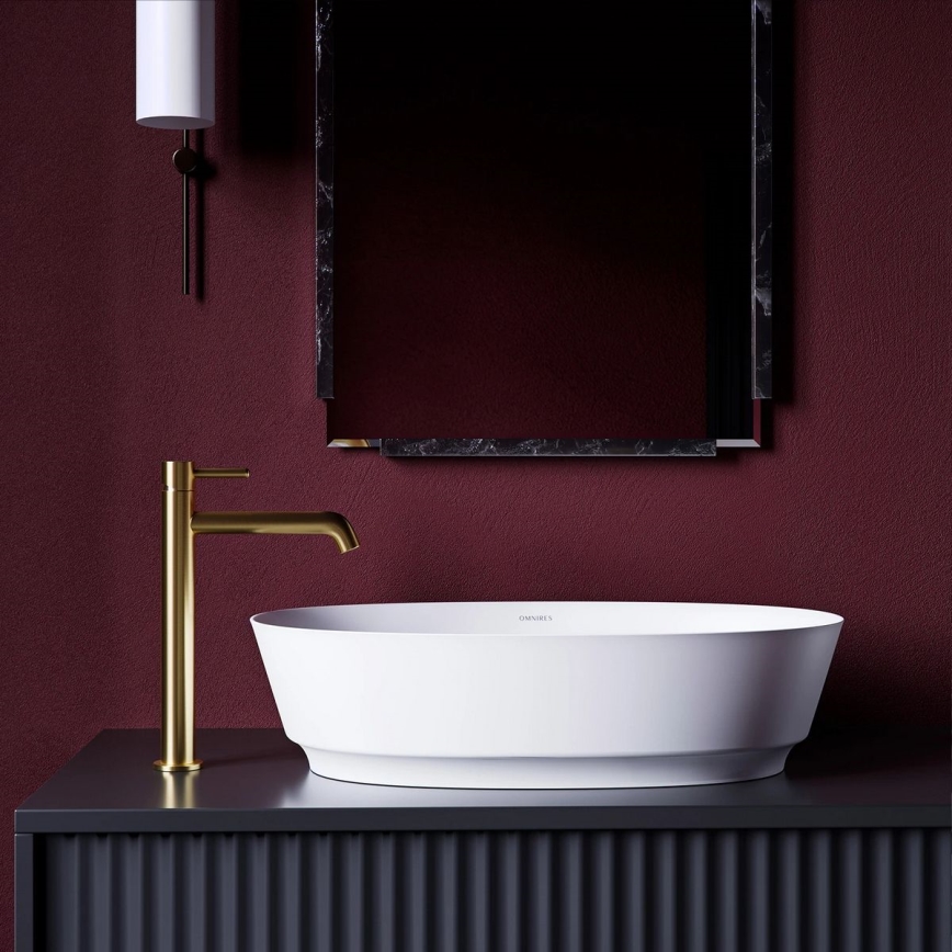 OMNIRES Y1212GLB - Kraan voor wastafel Y 30,8 cm Grond goud