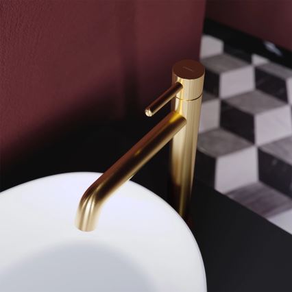 OMNIRES Y1212GLB - Kraan voor wastafel Y 30,8 cm Grond goud