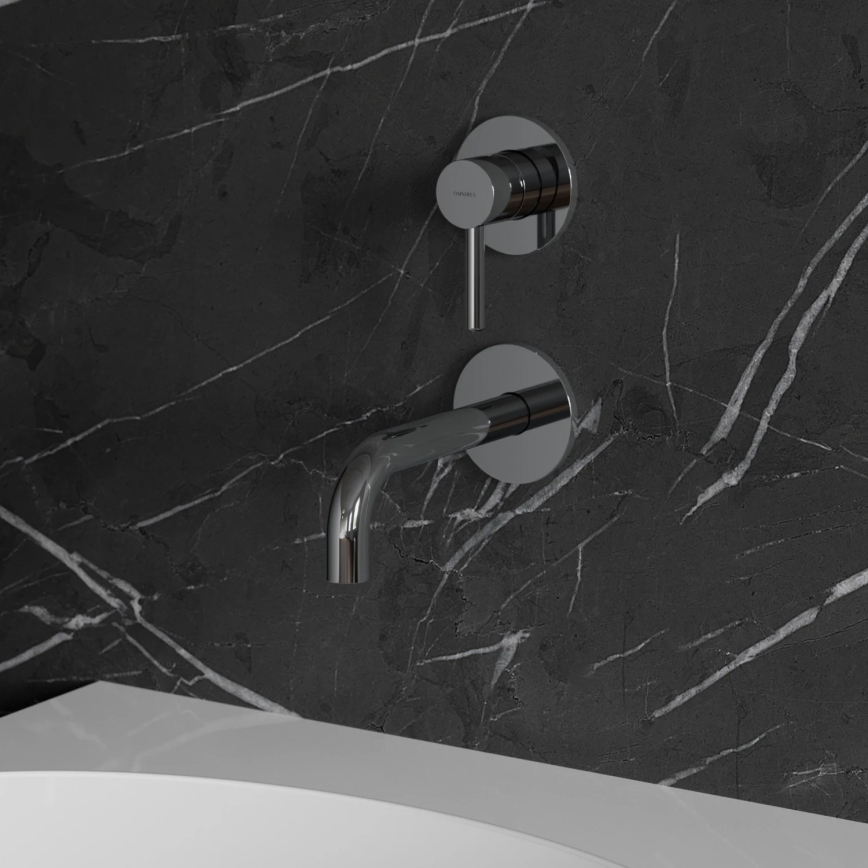 OMNIRES Y1215NCR - Wastafelmengkraan voor inbouwinstallatie Y glanzend chroom