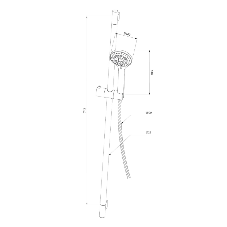 OMNIRES YOSEMITE-SCR - Doucheset YOSEMITE glanzend chroom