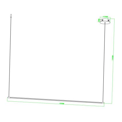 Ondaluce - Dimbare LED-hanglamp aan kabel GENIUS LED/28W/230V zwart