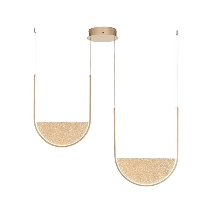 Ondaluce - dimbare LED-hanglamp aan kabel LOTUS LED/55W/230V goud