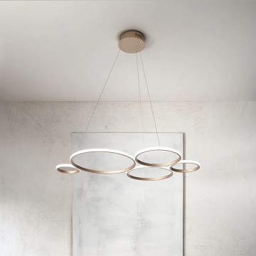 Ondaluce - Dimbare LED-hanglamp aan kabel POIS LED/60W/230V goudkleurig