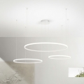 Ondaluce - Dimbare LED-hanglamp aan kabels SOEL LED/28W/230V + LED/38W + LED/47W 3000/4000K Ø 100/80/60 cm wit