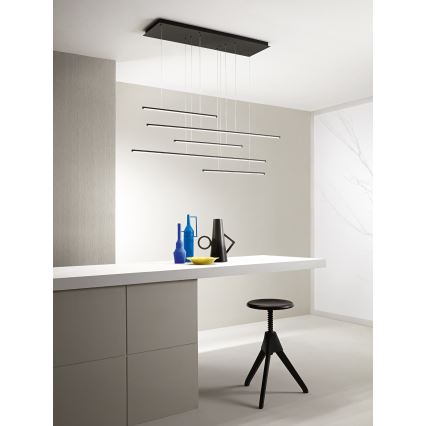 Ondaluce - Dimbare LED-hanglamp met kabel GENIUS LED/72W/230V zwart