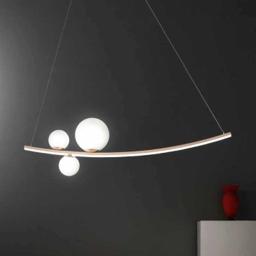 Ondaluce - dimbare LED-kroonluchter aan kabel ALTALENA LED/48W/230V goudkleurig