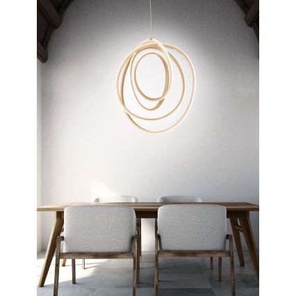 Ondaluce - Dimbare LED-kroonluchter aan kabel GOLDEN LED/50W/230V Ø 50 cm goudkleurig