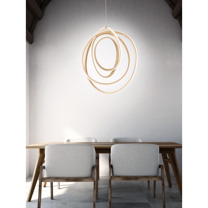 Ondaluce - Dimbare LED-kroonluchter aan kabel GOLDEN LED/50W/230V Ø 50 cm goudkleurig