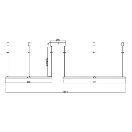 Ondaluce - LED dimbare kroonluchter aan kabel SOEL LED/28W/230V + LED/38W Ø 80/60 cm wit