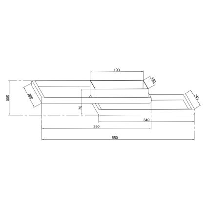 Ondaluce - Dimbare LED-plafondlamp DOWEL LED/46W/230V 55x55 cm goud