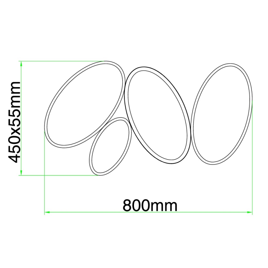 Ondaluce - Dimbare LED-plafondlamp RICE LED/34W/230V 45x80 cm goud