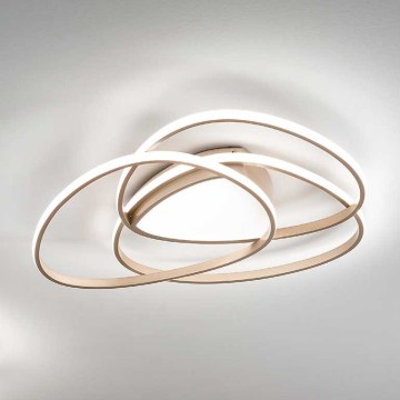 Ondaluce - dimbare LED-plafondlamp ROSE LED/60W/230V 50x54 cm goud