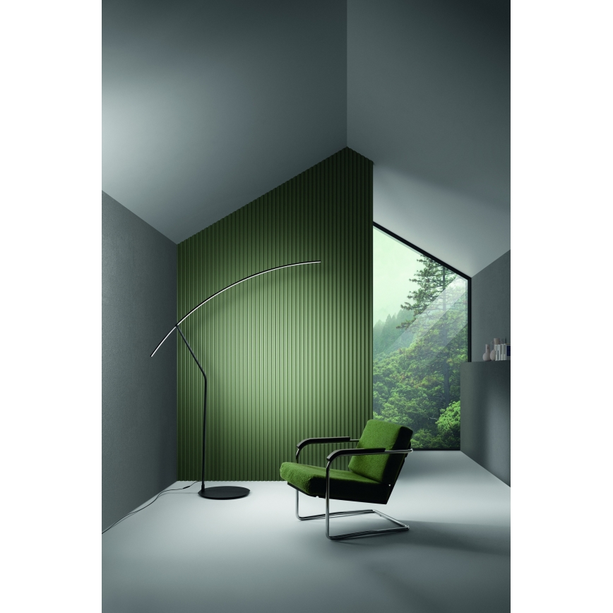 Ondaluce - Dimbare LED-vloerlamp FOLAGA LED/30W/230V 190 cm zwart