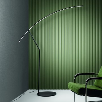 Ondaluce - Dimbare LED-vloerlamp FOLAGA LED/30W/230V zwart