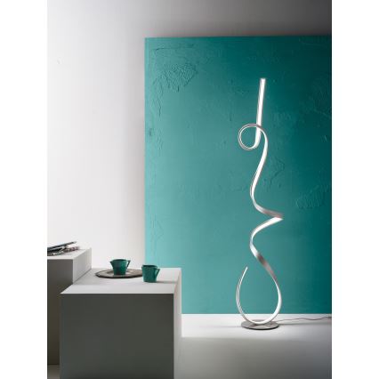 Ondaluce - Dimbare LED-vloerlamp LUMEN LED/30W/230V 160 cm zilver