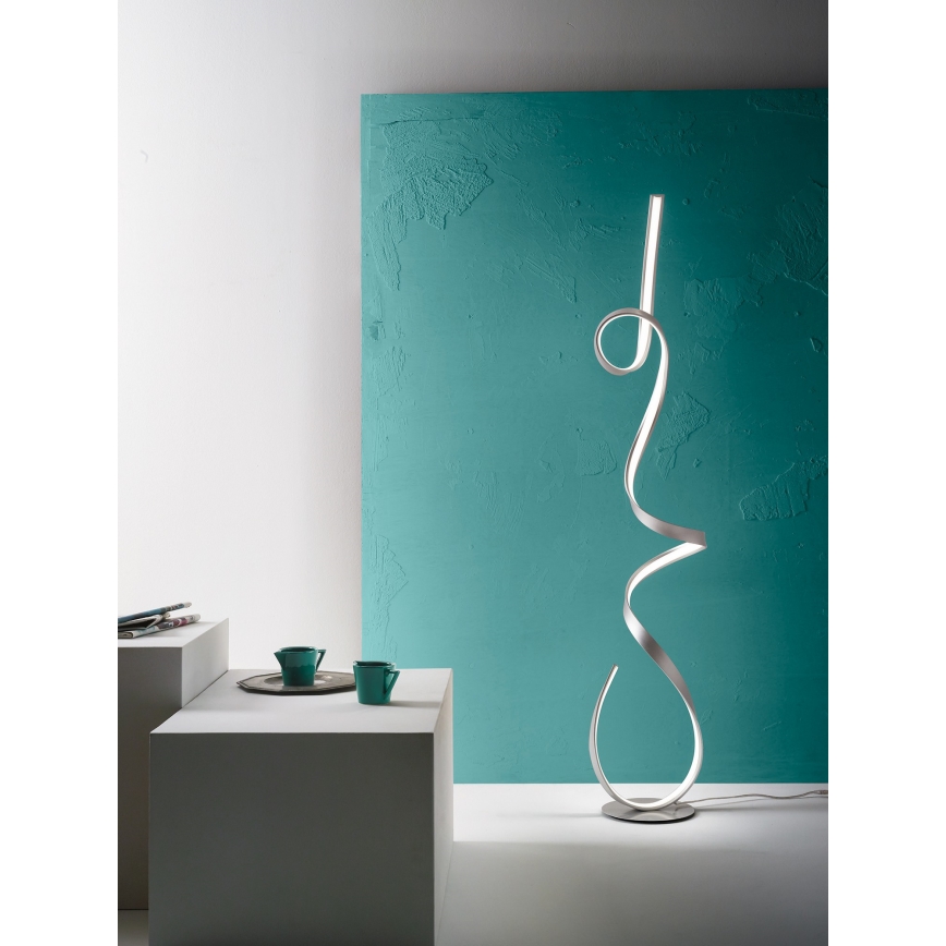 Ondaluce - Dimbare LED-vloerlamp LUMEN LED/30W/230V 160 cm zilver