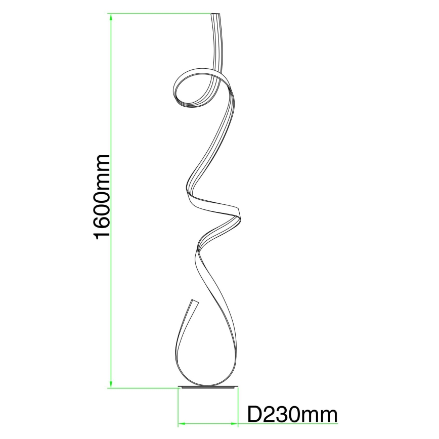 Ondaluce - Dimbare LED-vloerlamp LUMEN LED/30W/230V 160 cm zilver