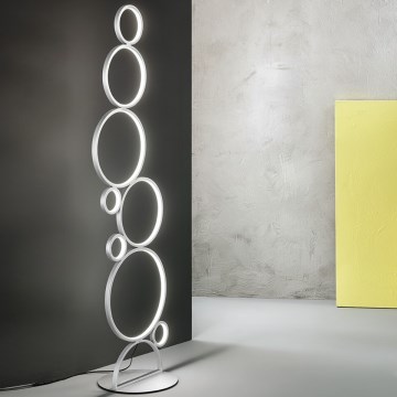 Ondaluce - Dimbare LED-vloerlamp POIS LED/52W/230V 160 cm zilver