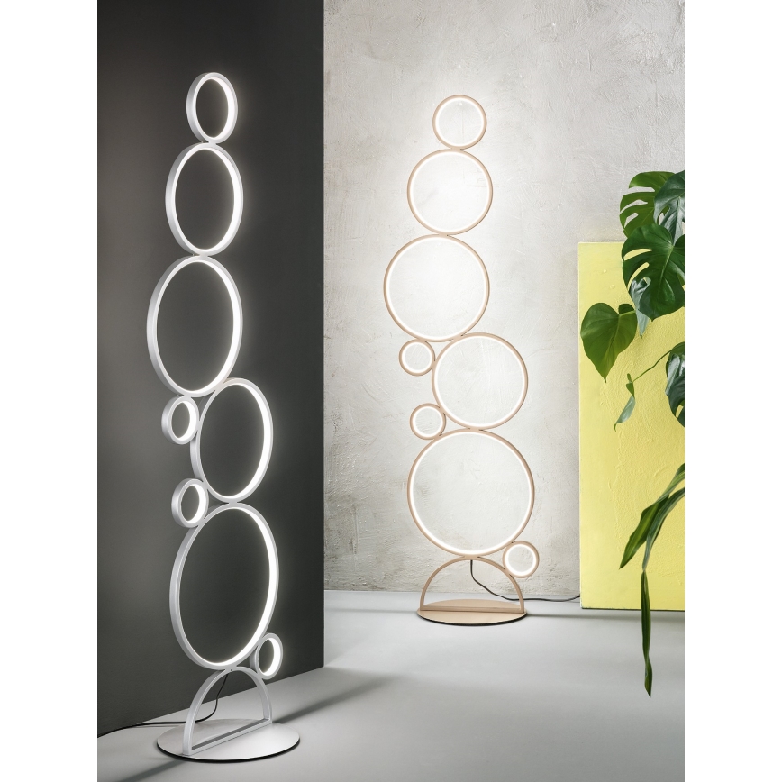 Ondaluce - Dimbare LED-vloerlamp POIS LED/52W/230V 160 cm zilver