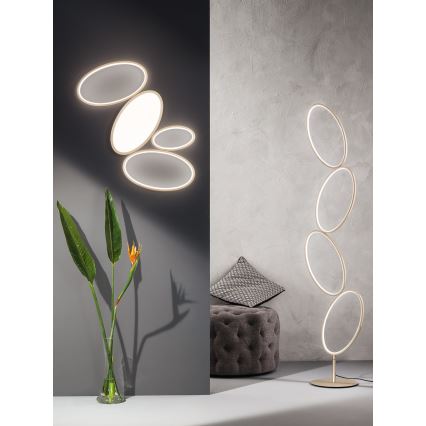 Ondaluce - dimbare LED-vloerlamp RICE LED/38W/230V 166 cm goudkleurig