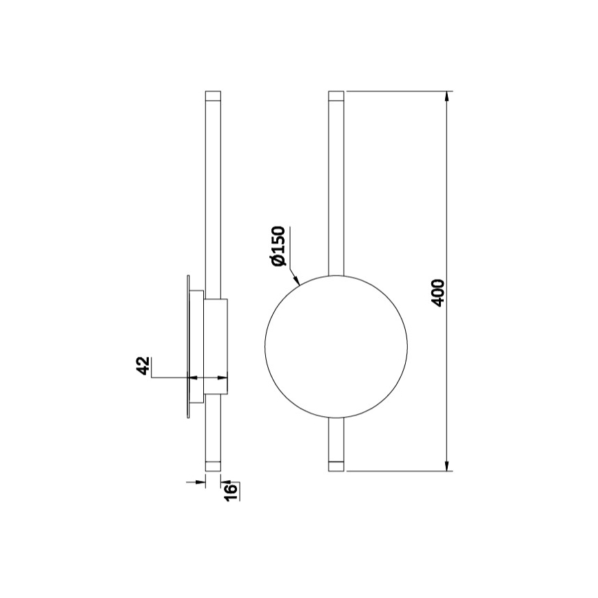 Ondaluce - Dimbare LED-wandlamp JAMES LED/16W/230V goud