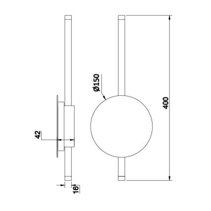 Ondaluce - Dimbare LED-wandlamp JAMES LED/16W/230V wit